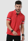 BASE  fanideaz Mens Cotton Half Sleeve Striped Polo T Shirt with Collar