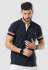 BASE  fanideaz Mens Cotton Half Sleeve Striped Polo T Shirt with Collar