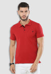 fanideaz Mens Cotton Half Sleeve Solid Polo T Shirt with Collar