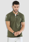 fanideaz Mens Cotton Half Sleeve Solid Polo T Shirt with Collar