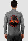 fanideaz Branded Mens Full Sleeve Cotton Anime Printed Denim Shirt for Men