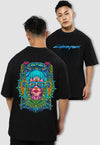 fanideaz Mens Half Sleeve Oversized Mandala Art Printed Cotton Tshirt