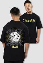 Load image into Gallery viewer, fanideaz Mens Half Sleeve Oversized Moon Printed Cotton Tshirt