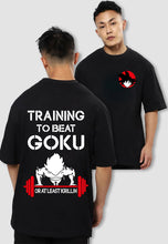 Load image into Gallery viewer, fanideaz Mens Half Sleeve Oversized Goku Printed Cotton Tshirt