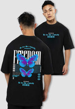Load image into Gallery viewer, fanideaz Mens Half Sleeve Oversized Butterfly Printed Cotton Tshirt