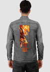 fanideaz Branded Mens Full Sleeve Cotton Anime Printed Denim Shirt for Men