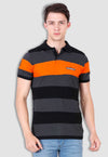 Fanideaz Men’s Half Sleeve Striped Polo T Shirt
