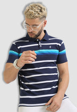 Load image into Gallery viewer, fanideaz Branded Mens Half Sleeve Cotton Striped Polo T-shirt for Mens
