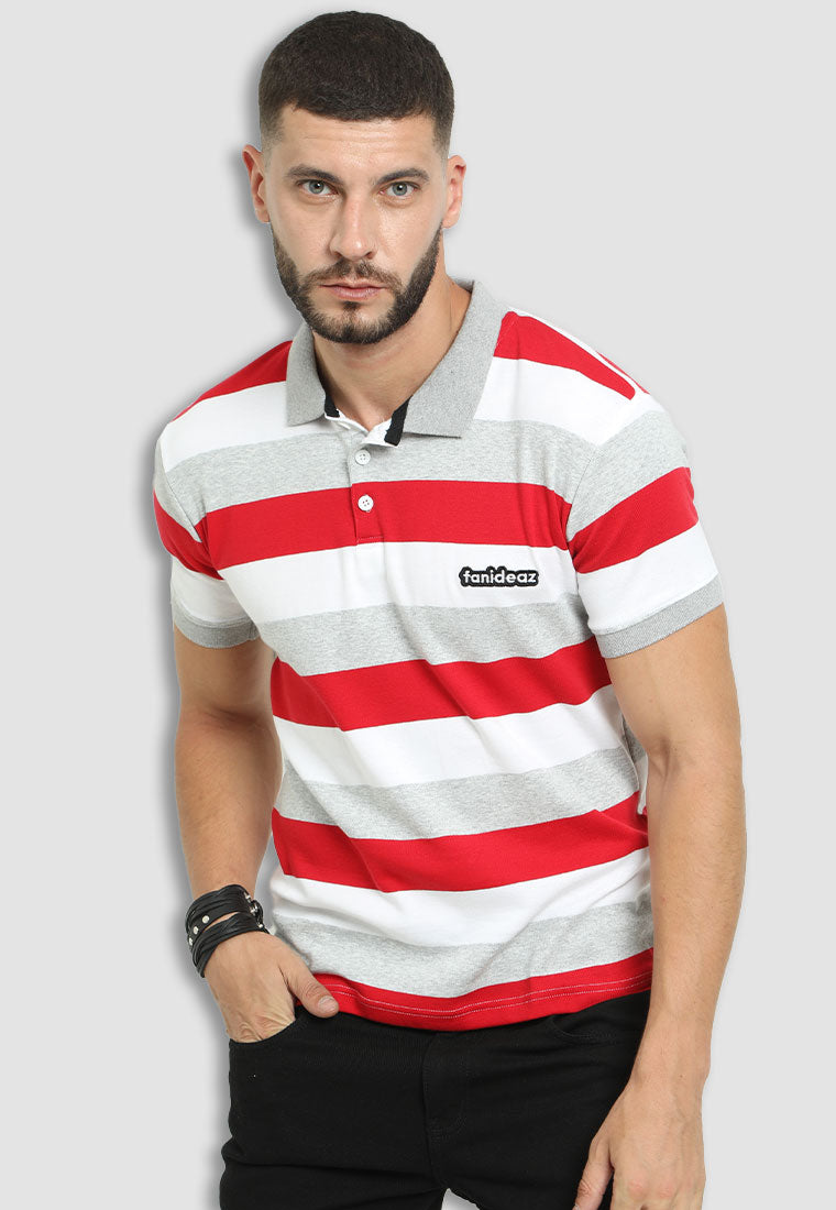 fanideaz Mens Cotton Half Sleeve Branded Polo T Shirt with Collar