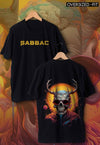 fanideaz Mens Half Sleeve Oversized Sabbac Printed Cotton Tshirt