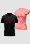 fanideaz Branded Cotton Matching Printed Couples Combo T-Shirt