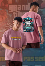 Load image into Gallery viewer, fanideaz Mens Half Sleeve Oversized GTA Printed Cotton Tshirt
