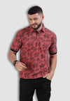 fanideaz Mens Half Sleeve Cotton Floral Printed Branded Polo T-Shirt for Mens