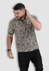fanideaz Mens Half Sleeve Cotton Floral Printed Branded Polo T-Shirt for Mens