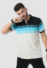 Load image into Gallery viewer, fanideaz Branded Mens Half Sleeve Cotton Striped Polo T-shirt for Mens
