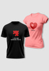 fanideaz Branded Cotton Matching Printed Couples Combo T-Shirt