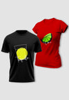 fanideaz Branded Cotton Matching Printed Couples Combo T-Shirt