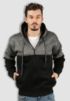 fanideaz Men's Cotton Grindle Color Block Hooded Sweatshirt with Zip