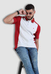 fanideaz Mens Half Sleeve Cotton Cut and Sew Branded Polo T-Shirt for Mens