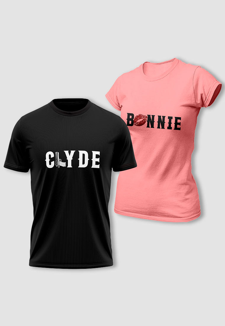 fanideaz Branded Cotton Matching Printed Couples Combo T-Shirt