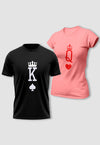 fanideaz Branded Cotton Matching Printed Couples Combo T-Shirt