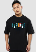 Load image into Gallery viewer, fanideaz Mens Half Sleeve Oversized Explore Printed Cotton Tshirt
