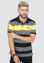 Load image into Gallery viewer, Fanideaz Men’s Half Sleeve Striped Polo T Shirt
