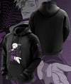 fanideaz Mens Cotton Graphic Satoru Gojo Printed Hooded Sweatshrits for Men