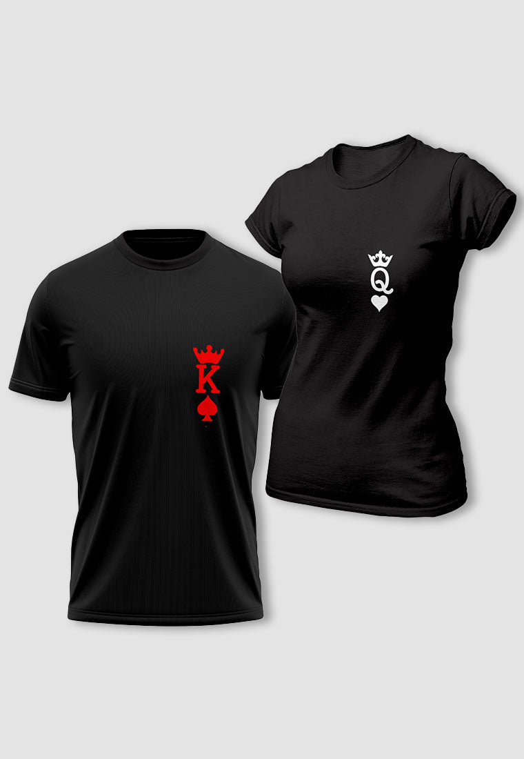 fanideaz Branded Cotton Matching Printed Couples Combo T-Shirt