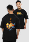 fanideaz Mens Half Sleeve Oversized Anime Zenitsu Printed Cotton Tshirt
