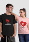 fanideaz Branded Cotton Matching Printed Couples Combo T-Shirt