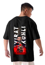 Load image into Gallery viewer, Virat Kohli IPL Limited Edition Oversized Tee – Unisex | Cotton | Fanideaz Exclusive ❤️🔥🏏
