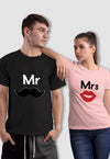 fanideaz Branded Cotton Matching Printed Couples Combo T-Shirt