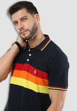 Load image into Gallery viewer, fanideaz Mens Cotton Half Sleeve Striped Polo T Shirt with Collar