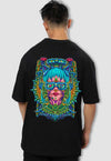 fanideaz Mens Half Sleeve Oversized Mandala Art Printed Cotton Tshirt