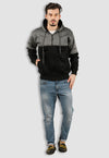 fanideaz Men's Cotton Grindle Color Block Hooded Sweatshirt with Zip