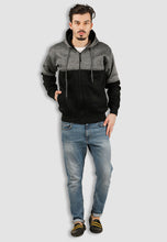 Load image into Gallery viewer, fanideaz Men&#39;s Cotton Grindle Color Block Hooded Sweatshirt with Zip