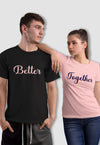 fanideaz Branded Cotton Matching Printed Couples Combo T-Shirt