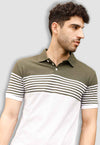 fanideaz Branded Mens Half Sleeve Cotton Striped Polo T-Shirt for Mens