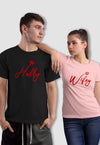 fanideaz Branded Cotton Matching Printed Couples Combo T-Shirt