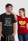 fanideaz Branded Cotton Matching Printed Couples Combo T-Shirt