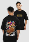 fanideaz Mens Half Sleeve Oversized Anime Printed Cotton Tshirt
