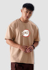 fanideaz Mens Half Sleeve Oversized Demon Slayer Printed Cotton Tshirt