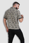 fanideaz Mens Half Sleeve Cotton Floral Printed Branded Polo T-Shirt for Mens