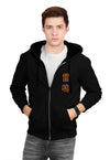 fanideaz Mens Cotton Graphic Zenitsu Agatsuma Printed Zip Hooded Sweatshrits for Men