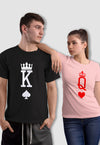 fanideaz Branded Cotton Matching Printed Couples Combo T-Shirt