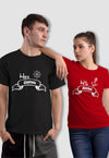 fanideaz Branded Cotton Matching Printed Couples Combo T-Shirt