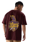 KKR IPL Limited Edition Oversized Tee – Unisex | Cotton | Fanideaz Exclusive 💜🏏🔥