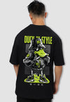fanideaz Mens Half Sleeve Oversized Duck in Style Printed Cotton Tshirt