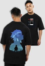 Load image into Gallery viewer, fanideaz Mens Half Sleeve Oversized Anime Tanjiro Printed Cotton Tshirt
